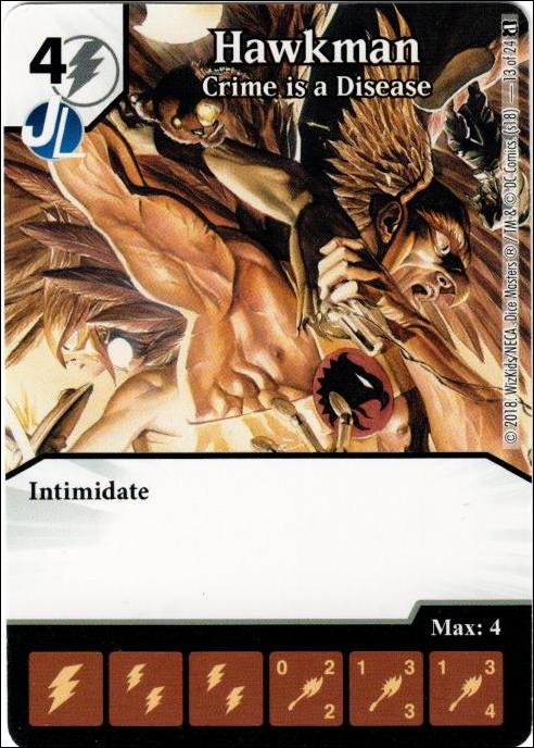 DC Comics Dice Masters Doom Patrol card 13 Hawkman: Crime is a Disease