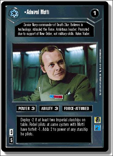 Star Wars: Premiere Limited (Base Set) card 23 Admiral Motti