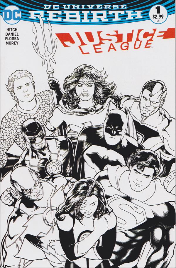 Justice League (2016) issue 1-H Kevin Maguire buymetoys.com B&W Cover 1/1500