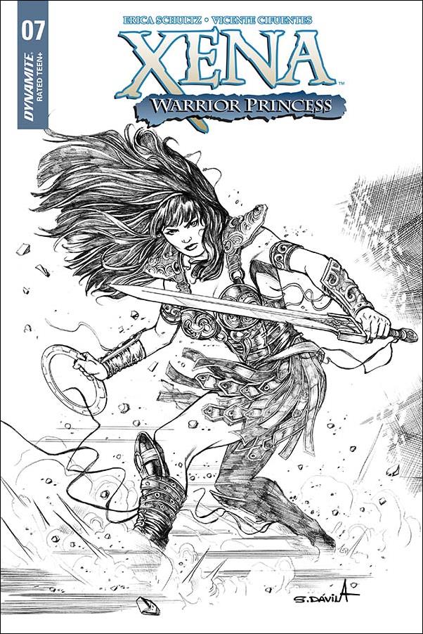 Xena: Warrior Princess (2018) issue 7-E Sergio Davila 1:30 Black & White Cover