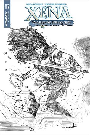 Xena: Warrior Princess (2018) issue 7-E Sergio Davila 1:30 Black & White Cover