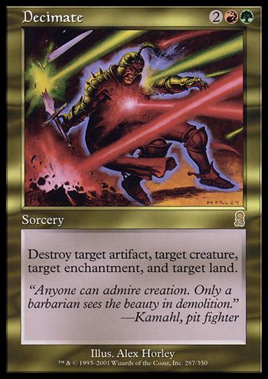 Magic the Gathering: Odyssey (Base Set) card 287 Decimate
