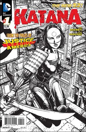 Katana issue 1-B 1:100 Black and White Cover