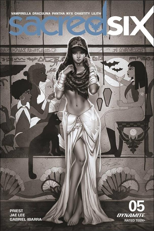 Sacred Six issue 5-F Elias Chatzoudis 1:7 Black & White Cover