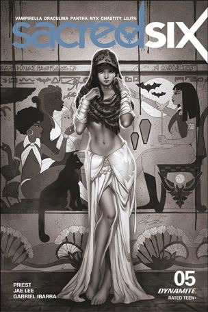 Sacred Six issue 5-F Elias Chatzoudis 1:7 Black & White Cover