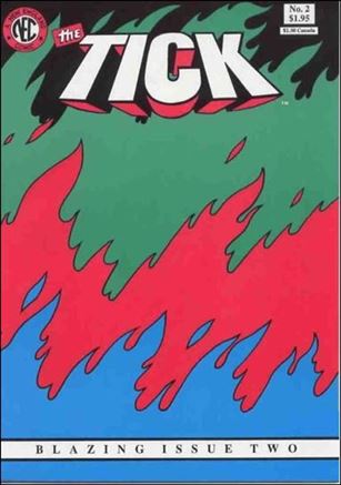 Tick (1988) issue 2-D Green, Red & Blue Flame Cover (2nd Printing)