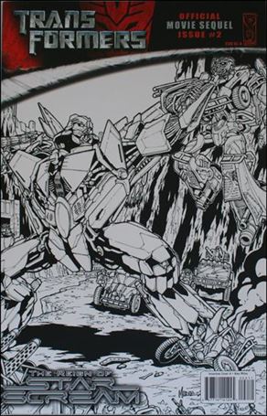 Transformers: The Reign Of Starscream issue 2-C Alex Milne Black & White 1:10 Cover