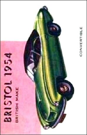 World on Wheels (Base Set) card 168 Bristol Convertible 1954