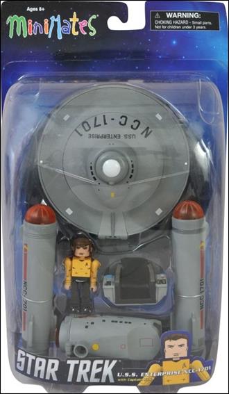 Star Trek Legacy Minimates (Vehicles) figure 1 U.S.S. Enterprise NCC-1701 with Captain Kirk
