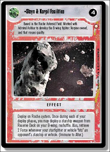 Star Wars: Special Edition Limited (Base Set) card 234 Slayn & Korpil Facilities