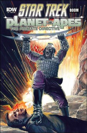 Star Trek/Planet of the Apes: The Primate Directive issue 5-B J.K. Woodward Subscription Cover
