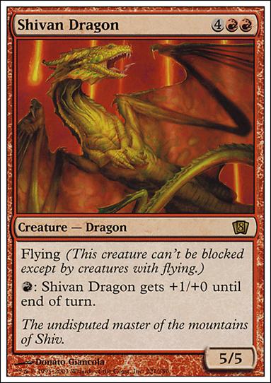 Magic the Gathering: 8th Edition (Base Set) card 221 Shivan Dragon