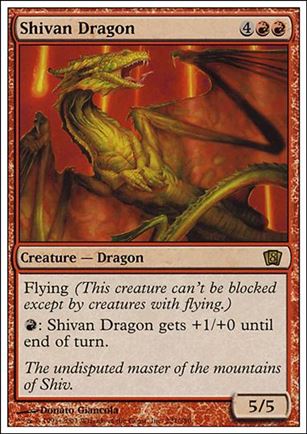 Magic the Gathering: 8th Edition (Base Set) card 221 Shivan Dragon