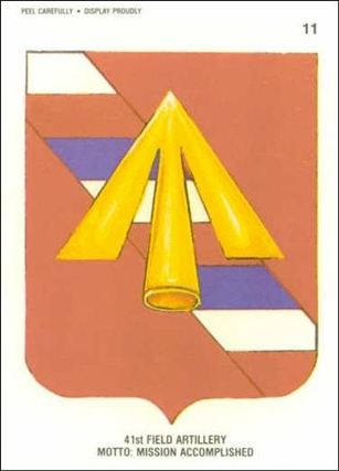 Desert Storm: Series 1 (Sticker Subset) card 11 41st Field Artillery