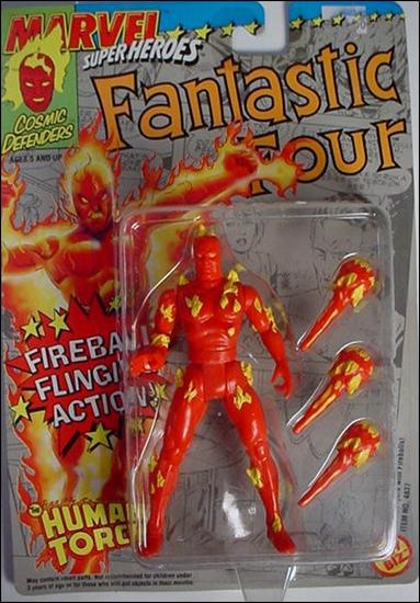 Marvel Super Heroes (Series 3) figure 3 Human Torch (Fireball Flinging Action)