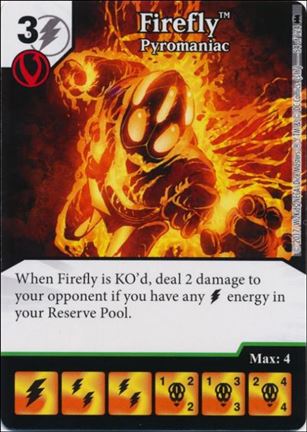 DC Comics Dice Masters Batman card 54 Firefly: Pyromaniac