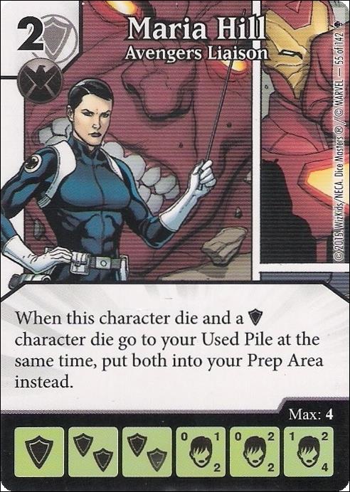 Marvel Dice Masters Age of Ultron  card 55 Maria Hill: Avengers Liaison
