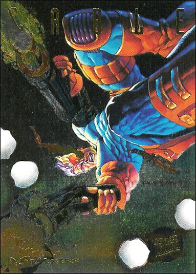 1995 Fleer Ultra X-Men (Hunters & Stalkers Subset) card 2 Cable (Rainbow Foil)