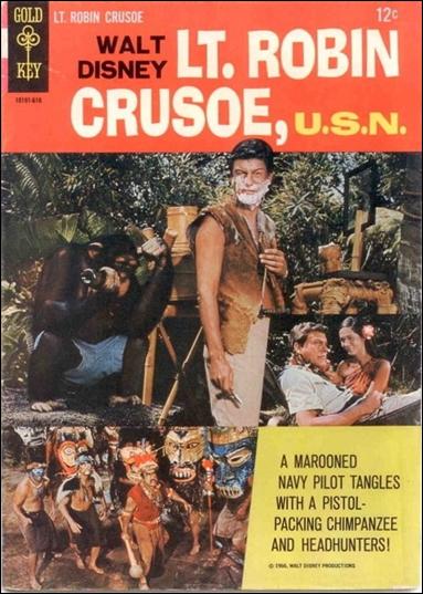 Lt. Robin Crusoe, U.S.N. issue nn Dick Van Dyke Photo Cover, Back Cover Photo Pin-Up