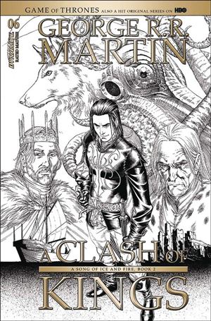 George R. R. Martin's a Clash of Kings (2017) issue 6-C Mike Miller 1:10 Black and White Cover
