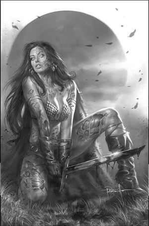 Die!namite issue 5-Y Lucio Parrillo 1:50 Greyscale Virgin Cover