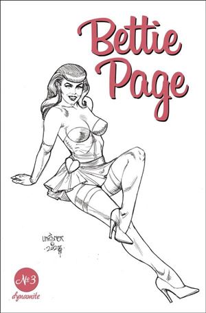Bettie Page (2023) issue 3-F Joseph Michael Linsner 1:10 Line Art Cover