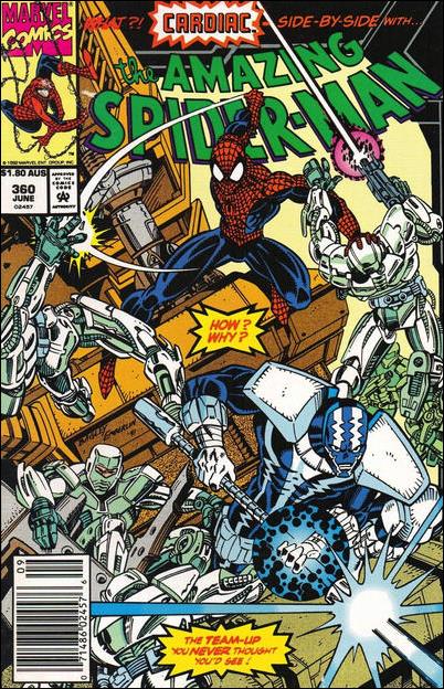 Amazing Spider-Man (1963) issue 360-B Australian Price Cover