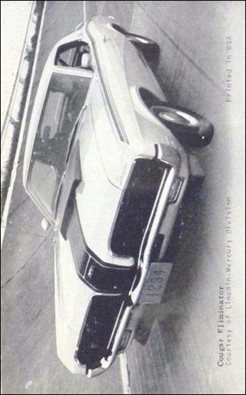 Sports Cars (1970) (Base Set) card 24 Mercury Cougar Eliminator
