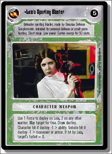 Star Wars: Premiere Limited (Base Set) card 321 Leia's Sporting Blaster
