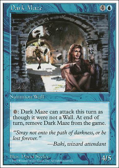 Magic the Gathering: 5th Edition (Base Set) card 80 Dark Maze