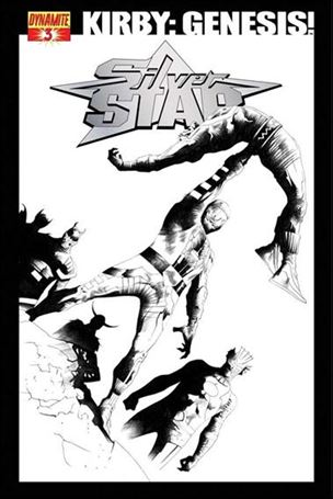 Kirby: Genesis - Silver Star issue 3-E Jae Lee Black & White Cover