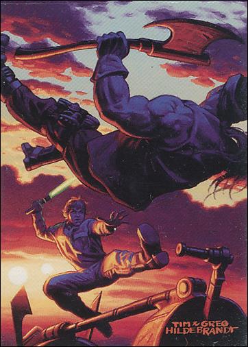Star Wars: Shadows of the Empire (Base Set) card 27 Luke Axes a Swooper