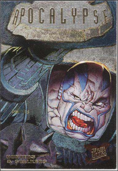 1995 Fleer Ultra X-Men (Hunters & Stalkers Subset) card 1-C Apocalypse (Silver Foil)