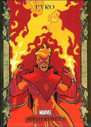 2007 Marvel Masterpieces (Parallel Gold Border Base Set) card 67 Pyro