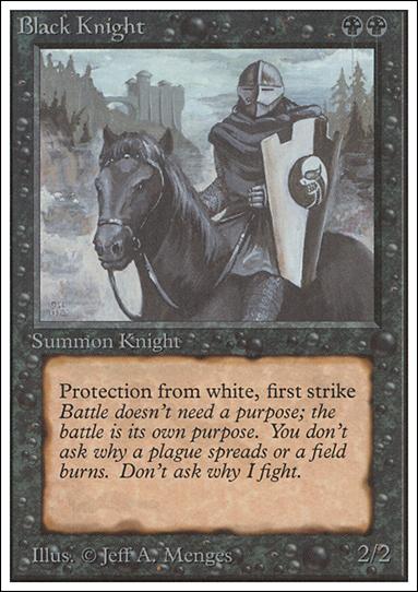 Magic the Gathering: Unlimited (Base Set) card 95 Black Knight