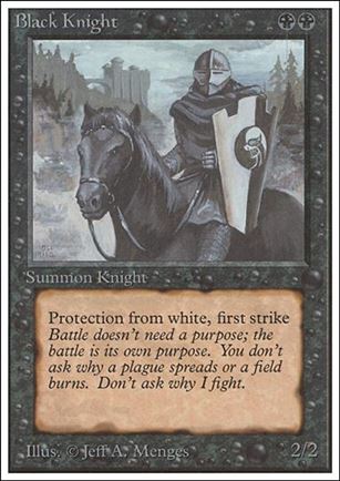 Magic the Gathering: Unlimited (Base Set) card 95 Black Knight