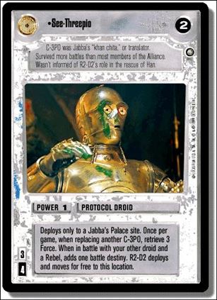 Star Wars: Enhanced Jabba's Palace (Base Set) card 9 See-Threepio