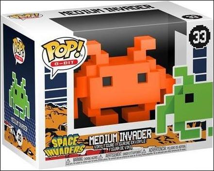 POP! 8-Bit figure 33-D Medium Invader (Orange) GameStop Exclusive