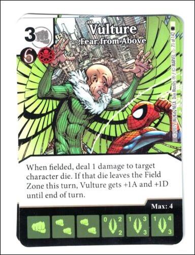 Marvel Dice Masters Amazing Spider-Man card 71 Vulture: Fear from Above