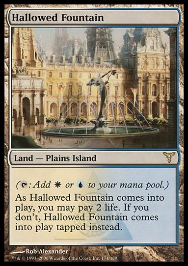 Magic the Gathering: Dissension (Base Set) card 174 Hallowed Fountain
