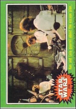 Star Wars: Series 4 (Base Set) card 216 Han and Leia quarrel about the escape plan