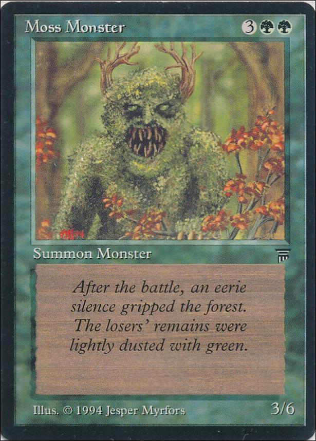 Magic the Gathering: Legends (Base Set) card 195 Moss Monster