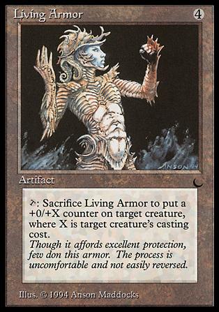Magic the Gathering: The Dark (Base Set) card 104 Living Armor