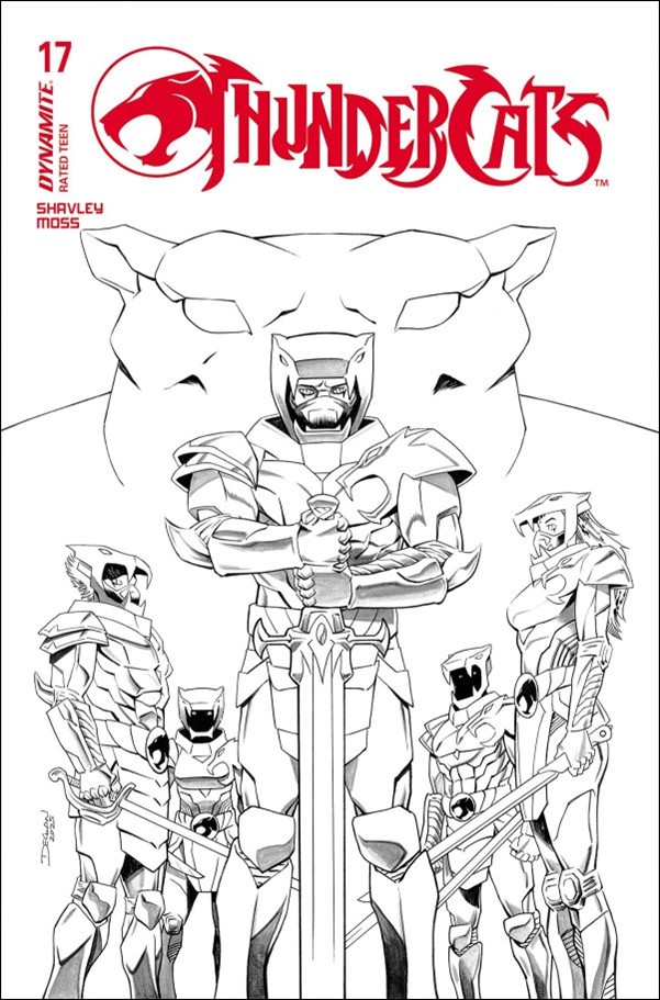 Thundercats (2024) issue 17-N Declan Shalvey B&W 1:10 Cardstock Cover