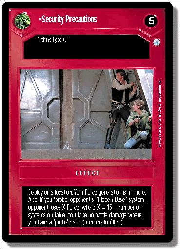 Star Wars: Endor Limited (Base Set) card 42 Security Precautions