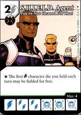 Marvel Dice Masters Age of Ultron  card 98 S.H.I.E.L.D. Agent:You're Not Cleared For That