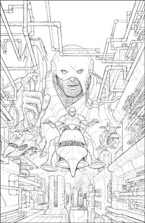 Skin Police issue 1-E Nick Pitarra B&W 1:50 Cover