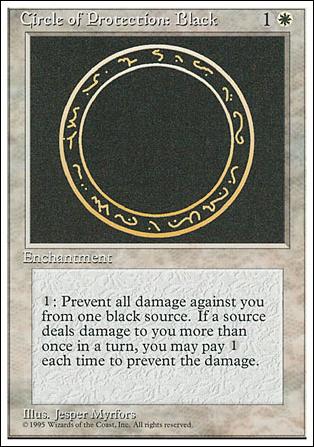 Magic the Gathering: 4th Edition (Base Set) card 14 Circle of Protection: Black