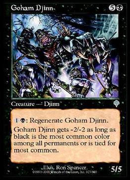 Magic the Gathering: Invasion (Base Set) card 107 Goham Djinn