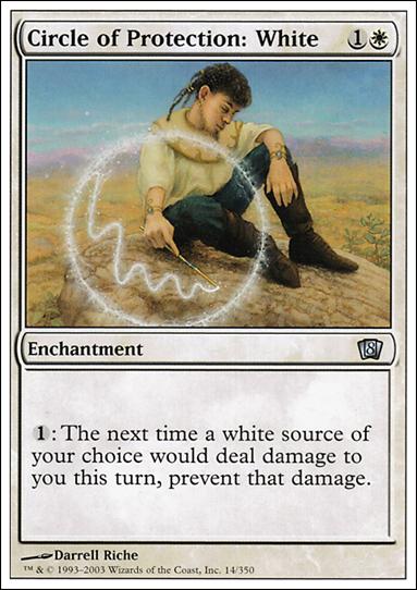 Magic the Gathering: 8th Edition (Base Set) card 14 Circle of Protection: White